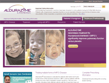 Tablet Screenshot of aldurazyme.com